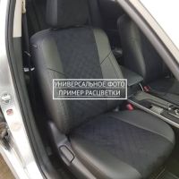 Чехлы Автопилот Алькантара Ромб на SsangYong Rexton 2002-2012 г.в. Чехлы Автопилот Алькантара Ромб на SsangYong Rexton 2002-2012 г.в.