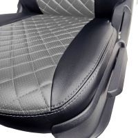 Чехлы Экокожа Ромб на Volkswagen Polo с 2020+ Чехлы Экокожа Ромб на Volkswagen Polo с 2020+