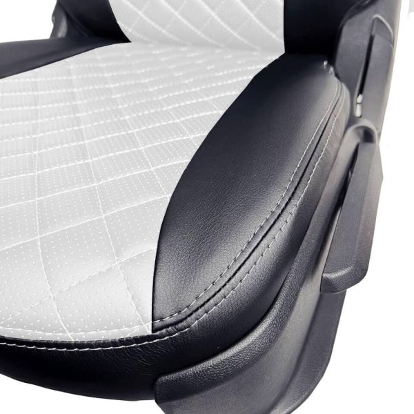 Чехлы Экокожа Ромб на Volkswagen Polo с 2020+ Чехлы Экокожа Ромб на Volkswagen Polo с 2020+