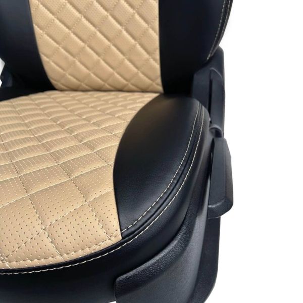 Чехлы Экокожа Ромб на Volkswagen Polo с 2020+ Чехлы Экокожа Ромб на Volkswagen Polo с 2020+