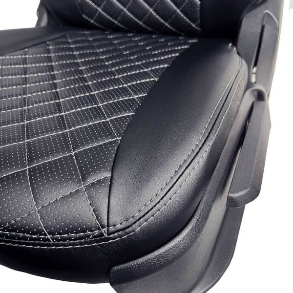 Чехлы Экокожа Ромб на Volkswagen Polo с 2020+ Чехлы Экокожа Ромб на Volkswagen Polo с 2020+