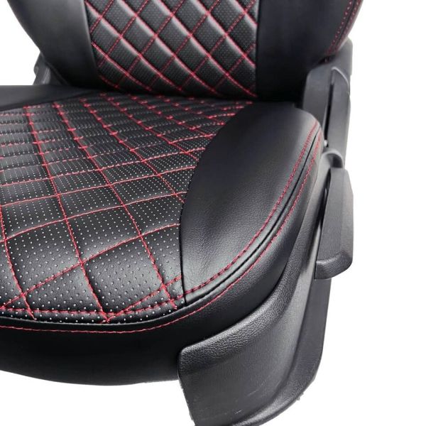 Чехлы Экокожа Ромб на Volkswagen Polo с 2020+ Чехлы Экокожа Ромб на Volkswagen Polo с 2020+