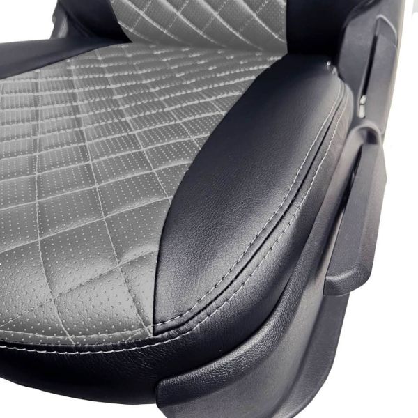 Чехлы Экокожа Ромб на Volkswagen Polo с 2020+ Чехлы Экокожа Ромб на Volkswagen Polo с 2020+