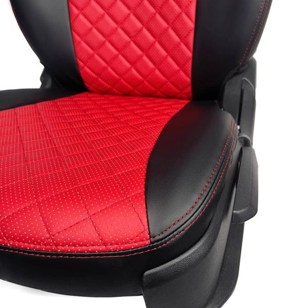 Чехлы Экокожа Ромб на Volkswagen Polo с 2020+ Чехлы Экокожа Ромб на Volkswagen Polo с 2020+